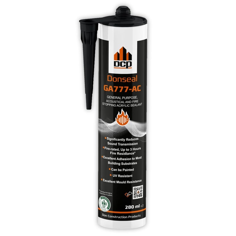 DCP Donseal GA777-AC Acoustic Caulk 9.5 fl. oz. for Soundproofing - Durable Acoustic Sealant for Doors, Window Frames, Walls, Ceilings, Wall Penetrations, Home Theater, etc. - Image 1